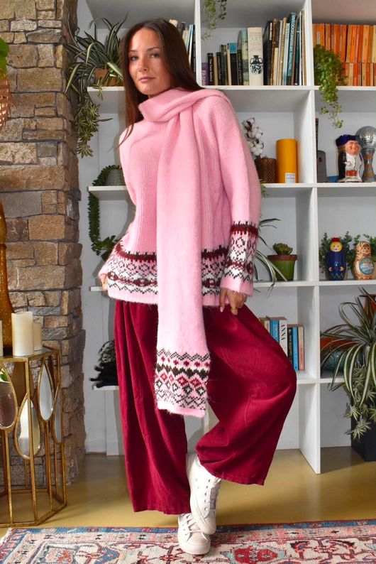 Moorland Fair Isle Scarf Candy